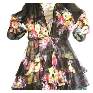 12 St. by Cynthia Vincent floral dress w slip